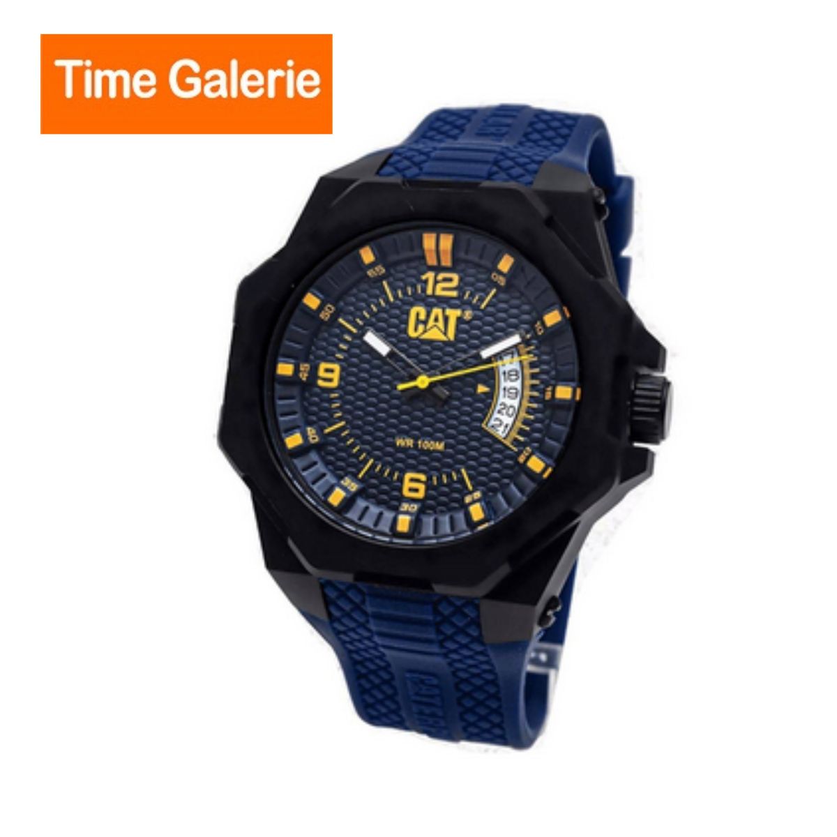 Caterpillar LM LM12126636 Navy Blue Silicone Rubber Band Men Watch